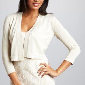 GRACE Knit Dressing Y2K Chic Cream & Gold Subtle Sparkly Lightweight Cardigan